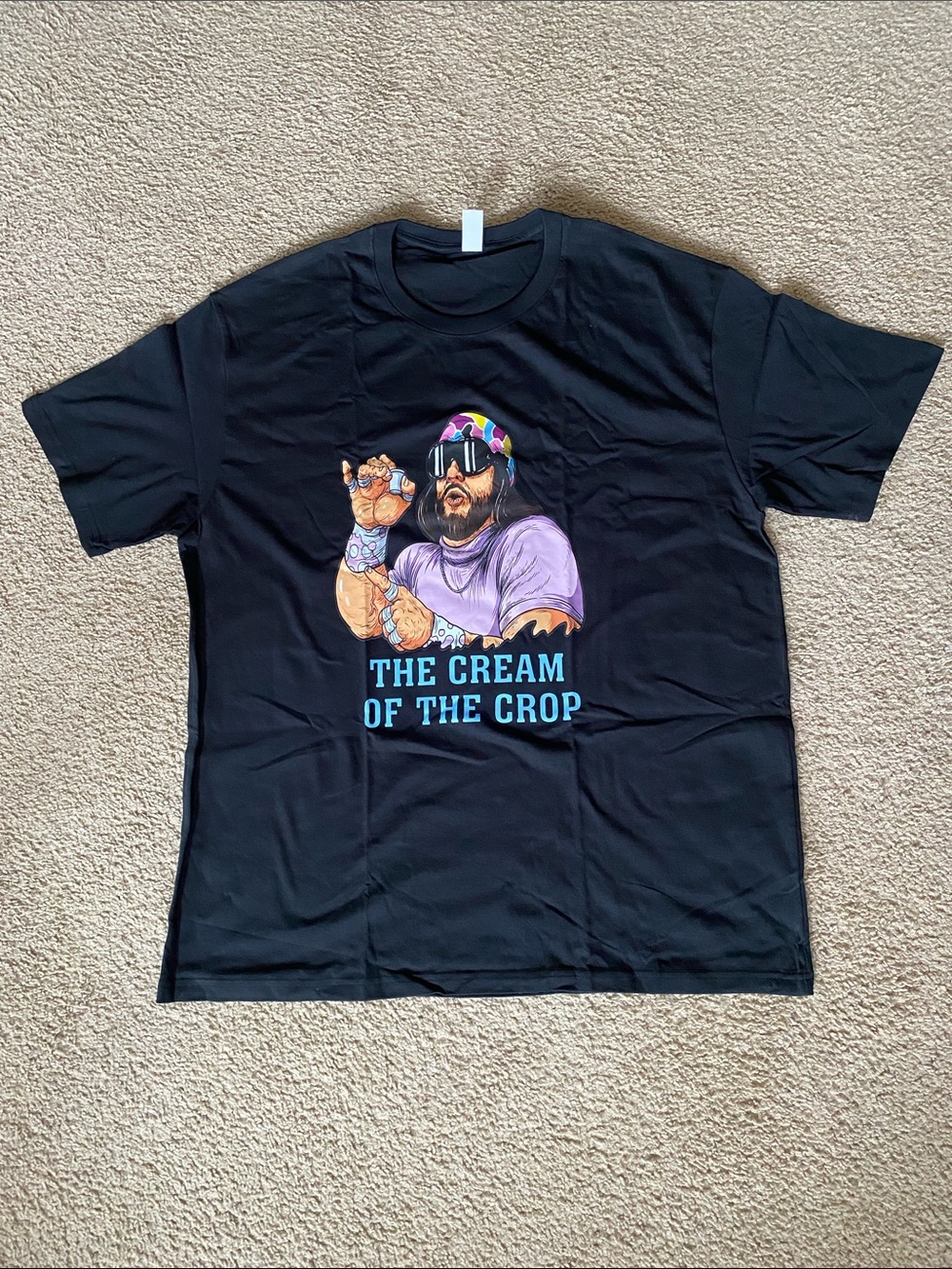 Black Graphic Tee with 'The Cream of the Crop'